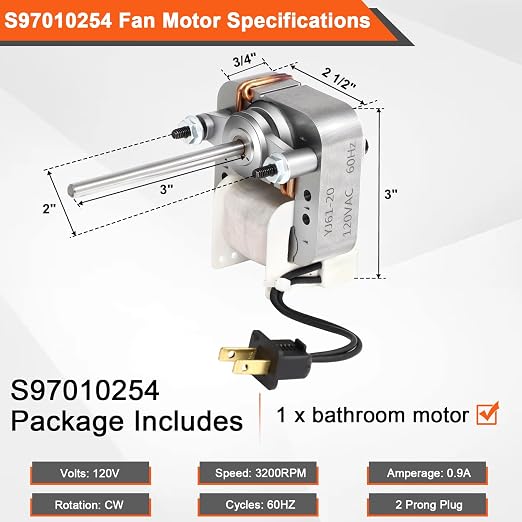 Hiorucet 99080351 97010254 Fan Motor - Image 2