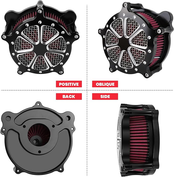 Twin Cam Air Filter Cleaner Intake Filter Compatibel - Image 2