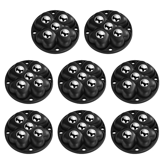 Self Adhesive Caster Wheels, 360° Swivel Stainless Steel Rollers, Low Profile by YSKmanhuo