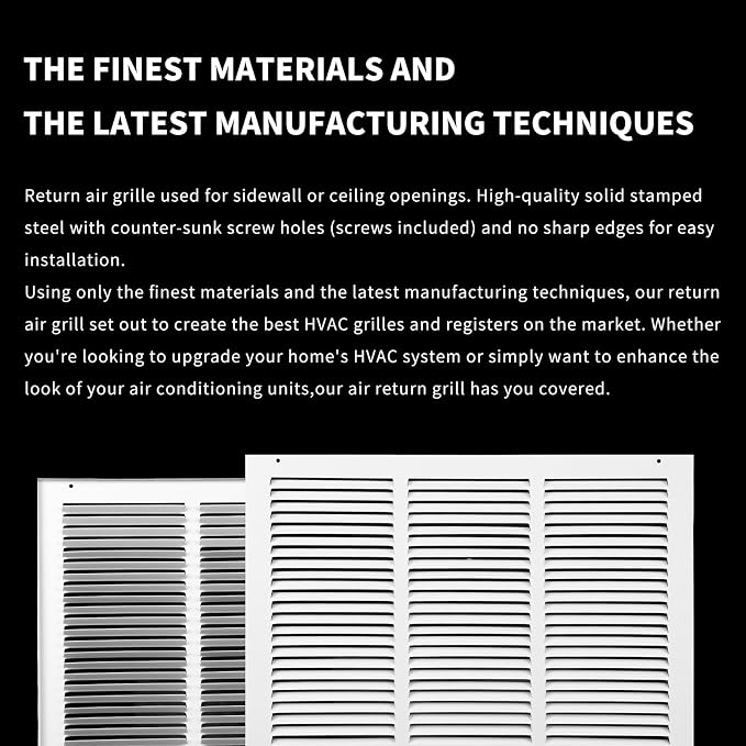 18x12 Return Air Grille, Air Return Vent Cover, Flat Vent Cover, Rejillas De - Image 5