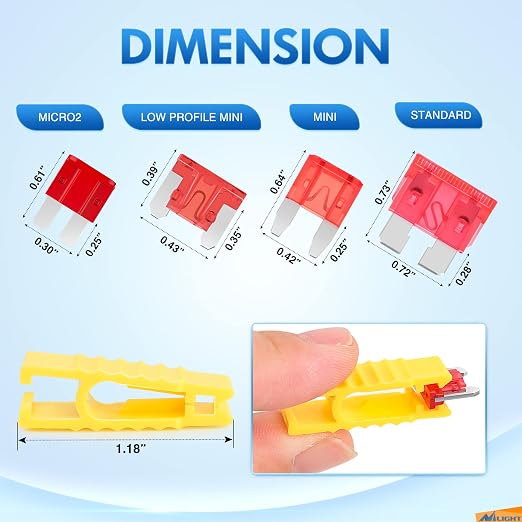 Nilight 372 PCS Car Fuses Assortment Kit Standard Mini LP Micro2 Blade - Image 6