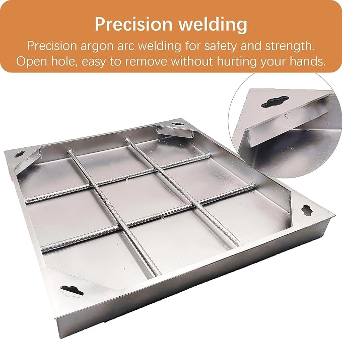 24x24 in Invisible Stainless Steel Manhole Cover and Frame - Image 5