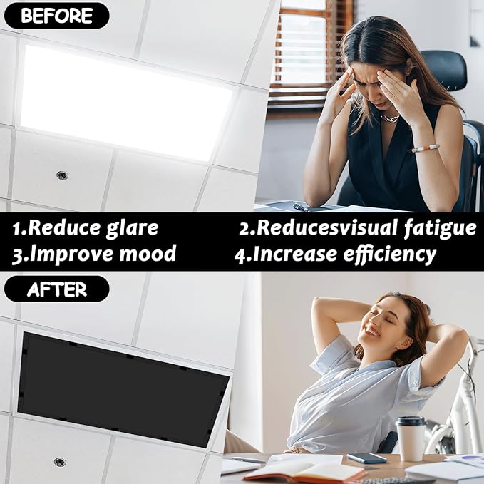 Wiooffen 2 Pcs Fluorescent Light Covers - Image 3