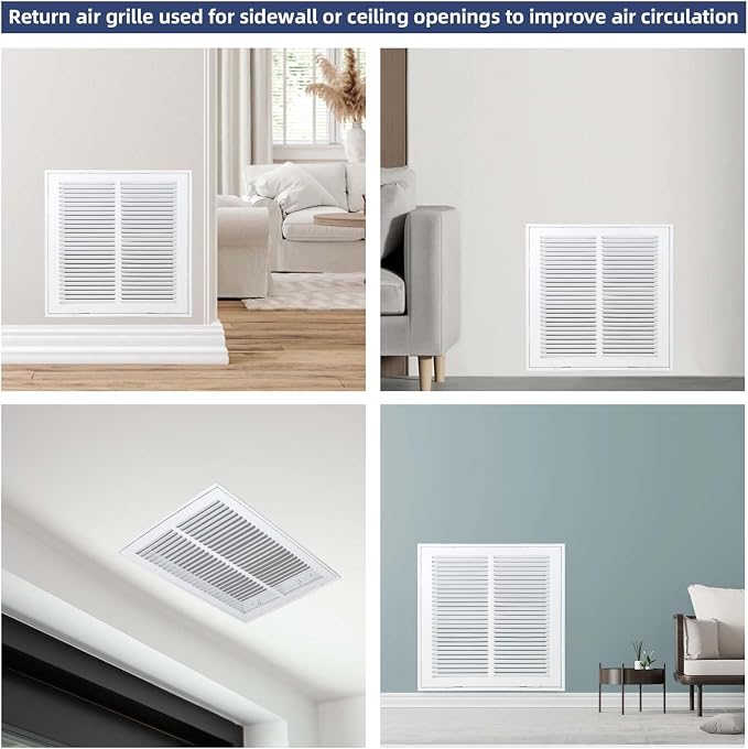 Return Air Grille 20x12, Air Return Vent Cover Grill - Image 7