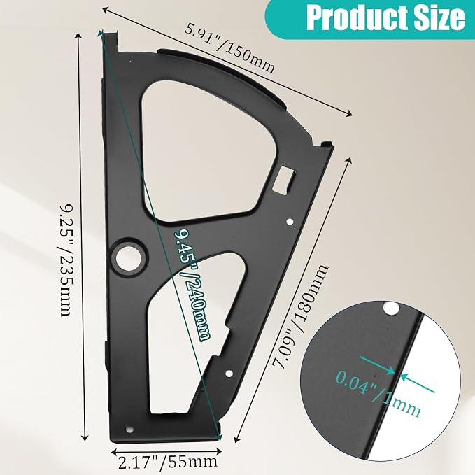 Litoexpe 1 Layers Black Shoes Drawer Cabinet Hinges, Stainless Steel Shoe - Image 2