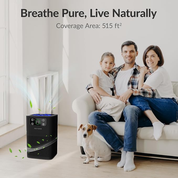 Air Purifier for Bedroom Home, FETIONS Air Cleaner - Image 2