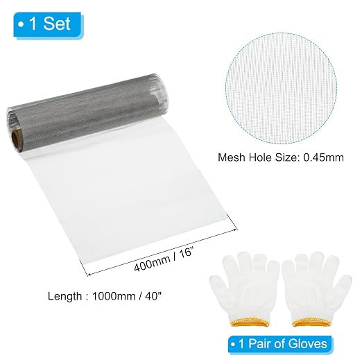 PATIKIL 40"L x 16"W Woven Wire Mesh, 40 Mesh 304 Stainless Steel Air Vent - Image 2