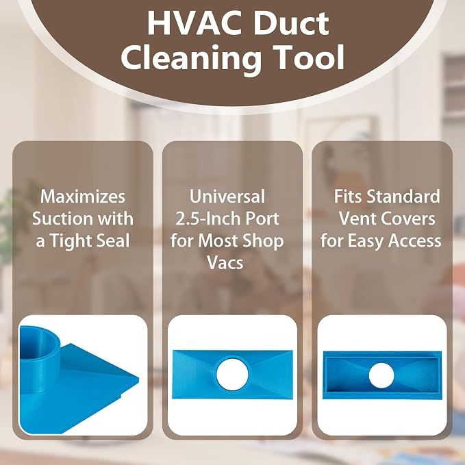Duct Cleaner Attachment for Shop Vac, HVAC Cleaning Tool for Air Vent, Shop Vac - Image 2