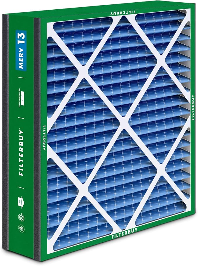 Filterbuy 20x20x5 Air Filter MERV 13 Optimal Smoke & Allergy Defense, - Image 9
