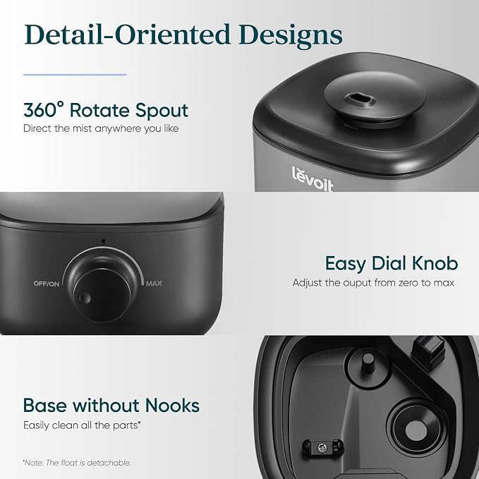 Levoit Humidifiers for Bedroom, Top-Fill Ultrasonic Cool Mist Humidifier | Easy - Image 7