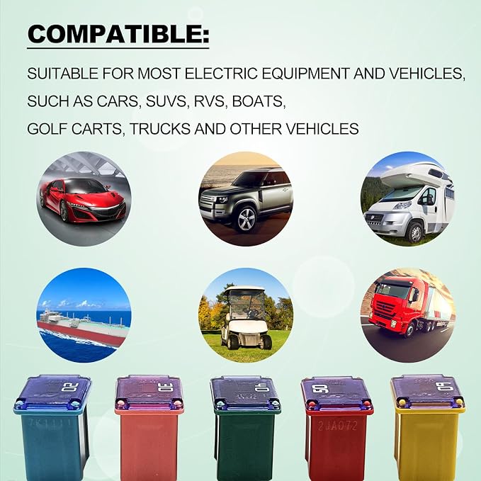 10pcs Jcase Fuse Assortment Automotive Low Profile Box Shaped Micro Cartridge - Image 7