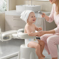 Adjustable Baby Bath Stand with Strong Suction Cups – Foldable Shower Support Seat for Babies 6 Months & Up, No-Drill ABS Plastic with Drain Holes, Safe & Stable Toddler Bath Helper (Bear)