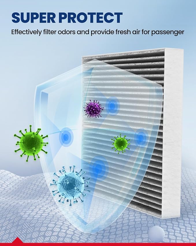 KAX HEPA Cabin Air Filter with Activated Carbon, CF10381 Replacement - Image 8
