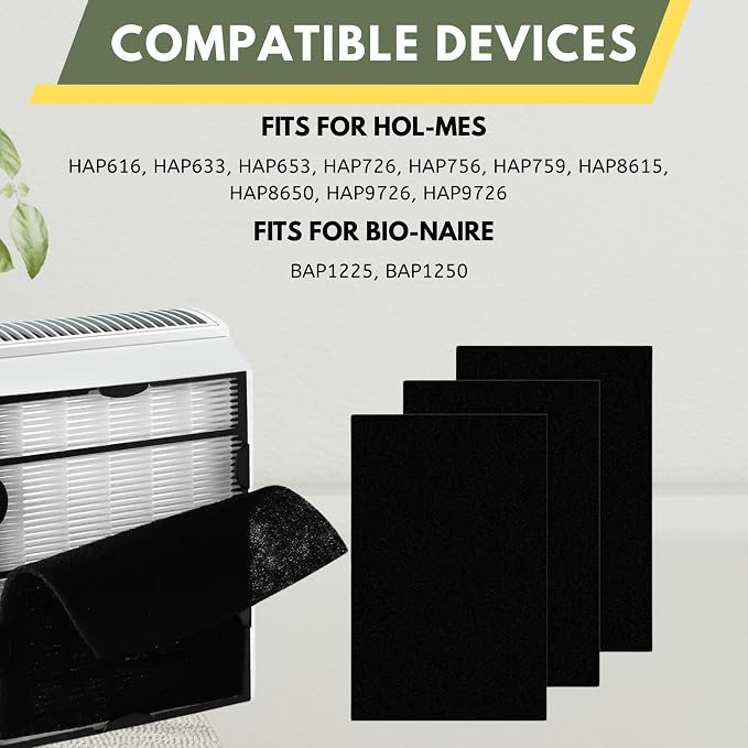 Nispira True HEPA + Carbon Pre Filter Replacement Compatible - Image 5