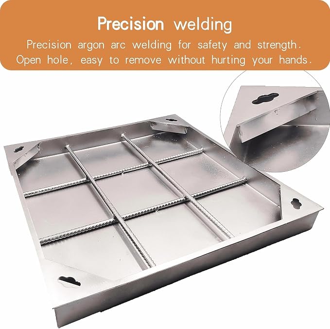 28x28 in Invisible Stainless Steel Manhole Cover and Frame - Image 5
