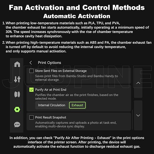 Original Bamboo P2S External Exhaust Fan + Replacement HEPA+Activated Carbon - Image 4