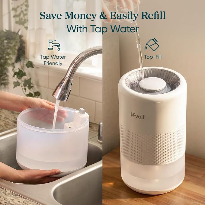 LEVOIT Evaporative Humidifiers for Bedroom Large Room, Reusable Filter | 4.5L - Image 6