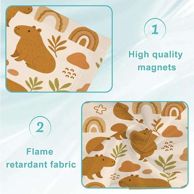 4 Pcs Fluorescent Light Covers for Ceiling Lights Cute Capybara Gifts Rainbows - Image 5