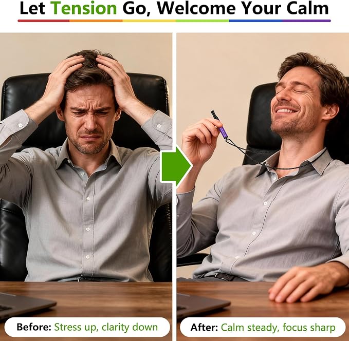 ASTOFLI Breathing Necklace for Anxiety Relief – Flavored Air Breathe Necklace - Image 2