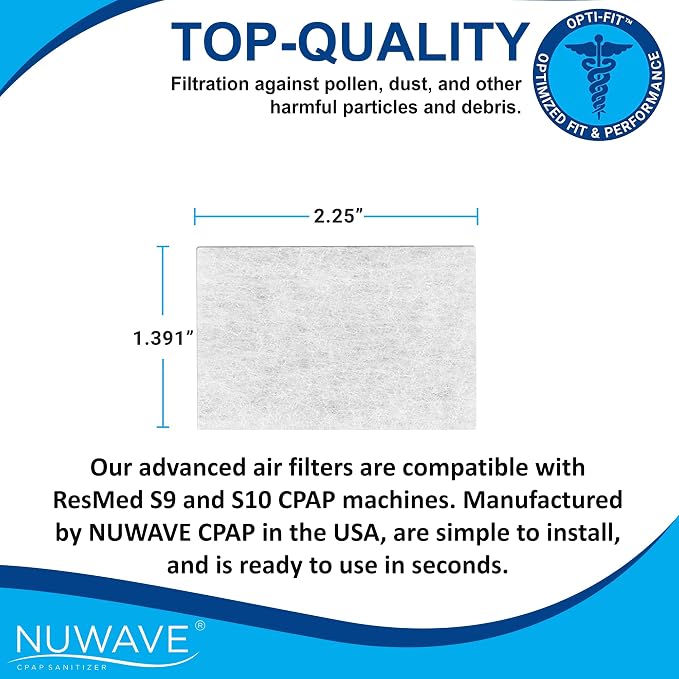 NUWAVE Replacement Filter for ResMed Part Number S9/S10 Standard Pollen Filter - Image 4