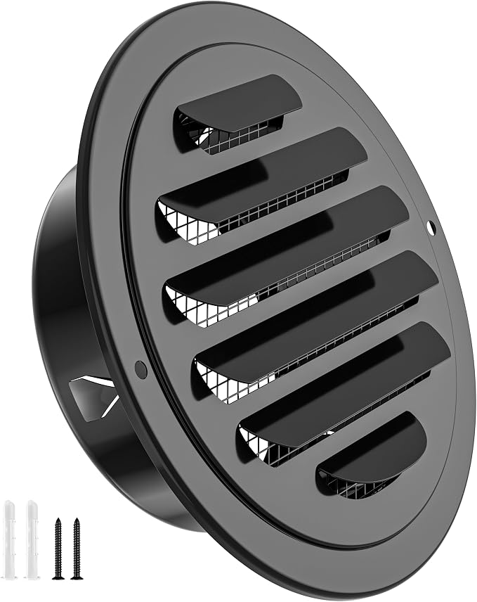 HG Power Stainless Steel Soffit Vents 4 Inch, Louver Soffit Exhaust Vent by HGPOWER