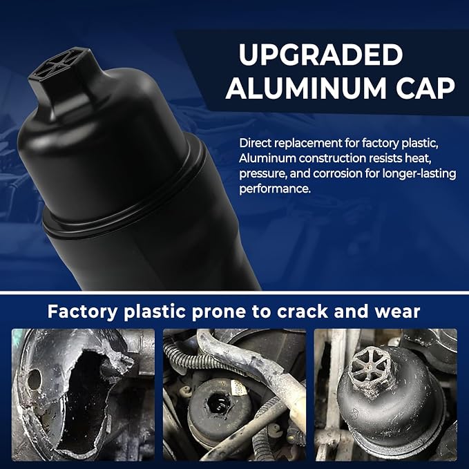 Upgrade Aluminum Engine Oil Cooler Oil Filter Housing - Image 3