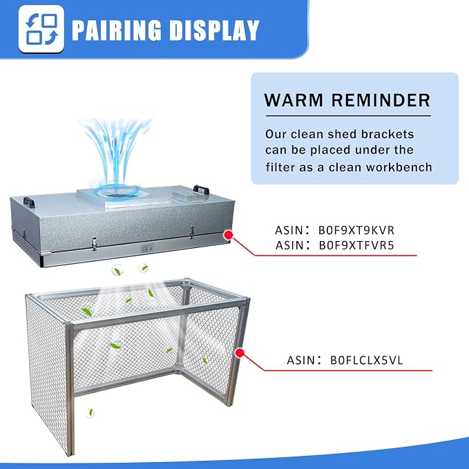FFU HEPA H14 Filter Laminar Flow Hood clean bench bracket, Use - Image 6