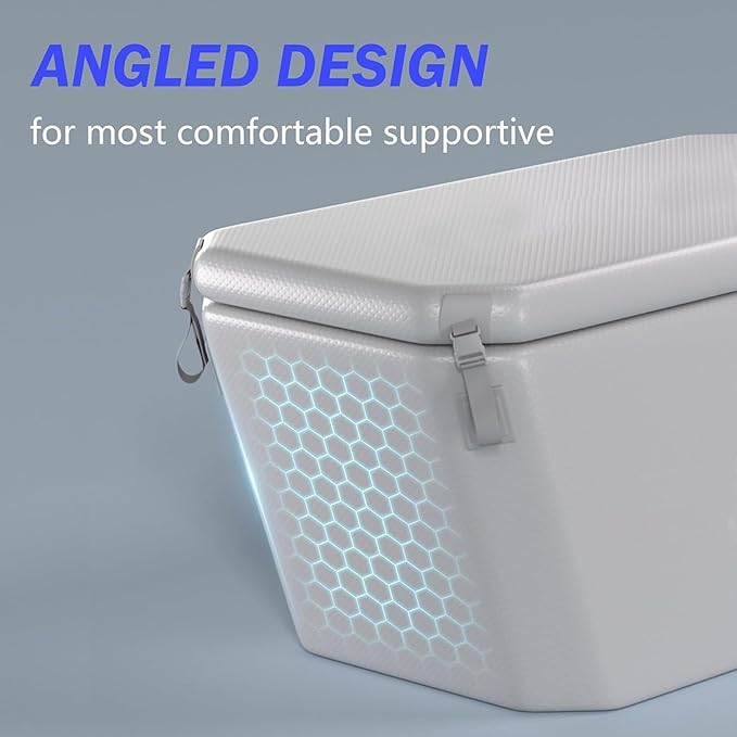 DEEPTIME Angled Portable Ice Bath Tub Cold Plunge (Gray) | For Athletes Fitness Recovery, Outdoor Cold Plunge, Chiller Compatible