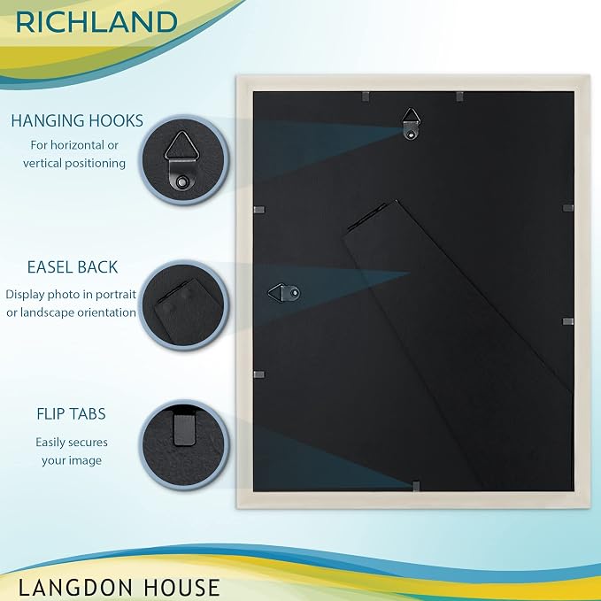 Langdon House 8x10 Picture Frames Contemporary Style Wood-Like Photo Frames - Image 3