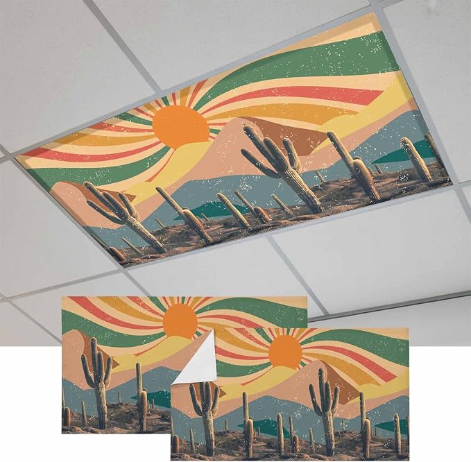 Fluorescent Light Covers for Ceiling Lights Cactus Desert Magnetic Light by Home+L6