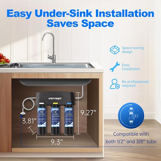 Vortopt Under Sink Water Filter, - Image 5
