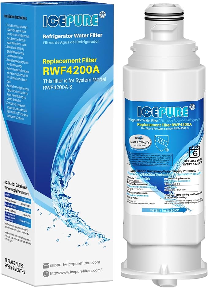 ICEPURE DA97-17376B Refrigerator Water filter Compatible by ICEPURE