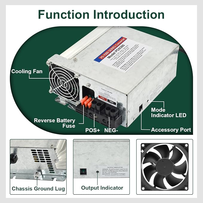 PD9380 Power Converter replacement-9300 Series Converter, 80Amp 120V to 12V RV - Image 3