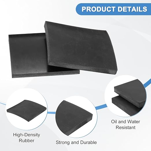 M METERXITY 4-Pack Rubber Anti Vibration Pads 3.9" Non-Slip Square Vibration - Image 2