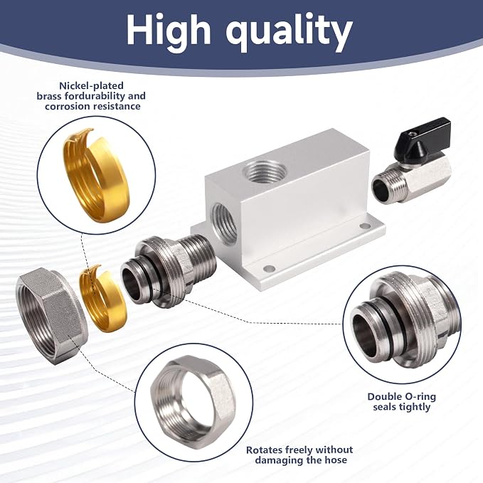 3/4 Air Outlet Kit for 3/4 Inch Shop Air Line Kit, - Image 3