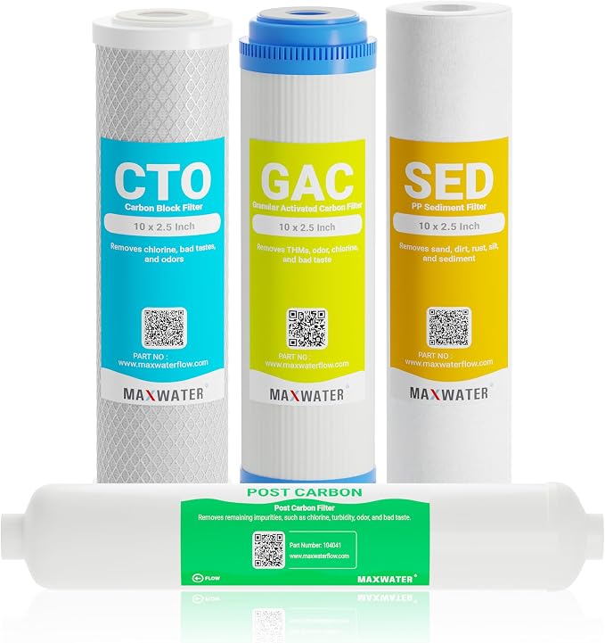 Max Water 5 Micron Replacement Filter Set by MaxWater