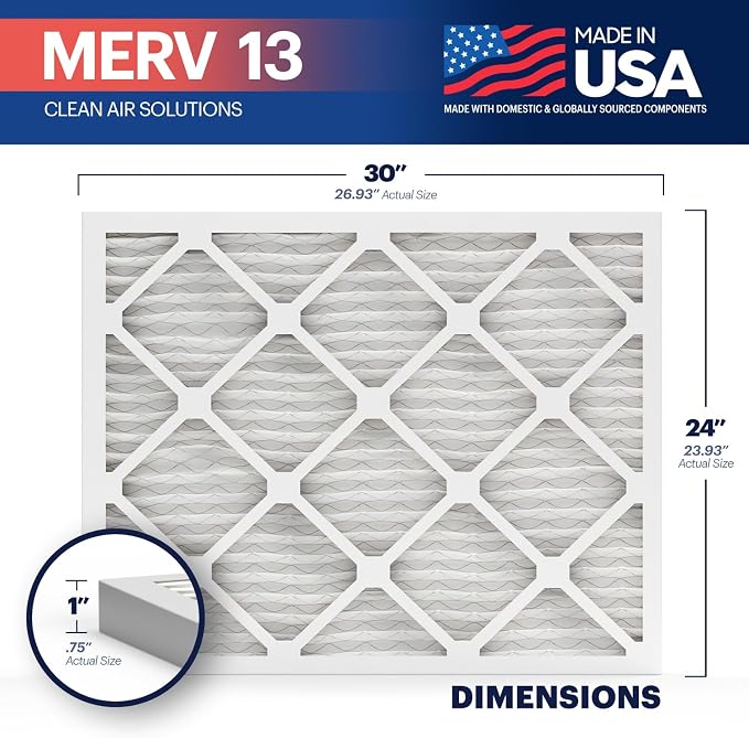 BNX TruFilter 24x30x1 Air Filter MERV 13 - Image 2