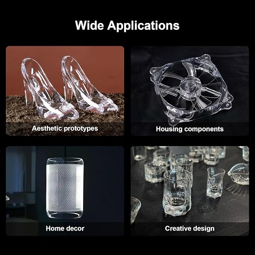 Clear Pro 3D Printer Resin, Glass-Like Ultra High Transparency, Non-Yellowing & - Image 8