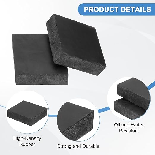 M METERXITY 8-Pack Rubber Anti Vibration Pads 2" Non-Slip Square Vibration - Image 2