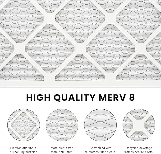 12x18x1 Air Filter MERV 8, HVAC/Furnace AC Filter Replacement, Dust - Image 4