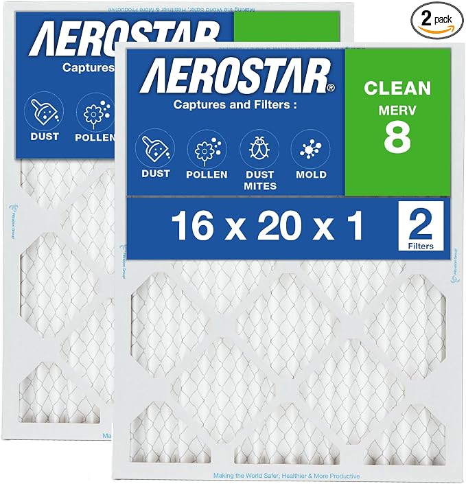 16x20x1 AC and Furnace Air Filter by Aerostar by AirFiltersDelivered