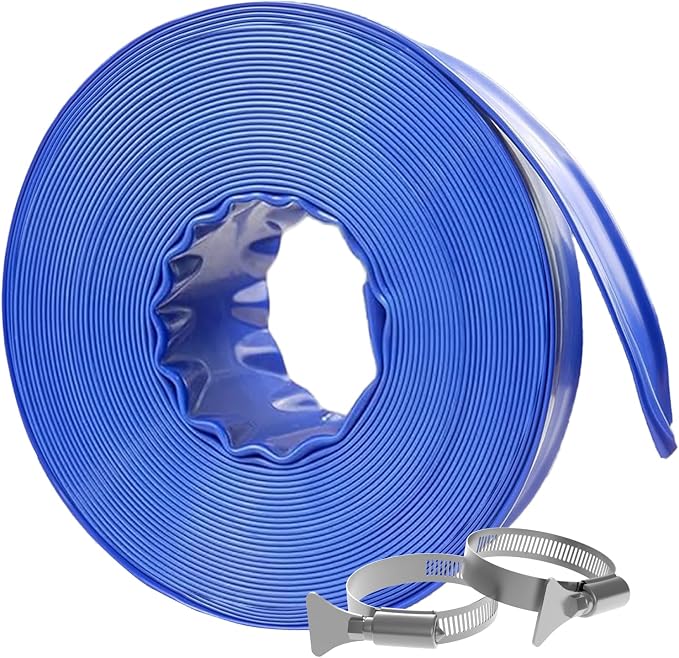 Poolvio Backwash Hose 2" x 50 ft, Tear-Resistant & Leak-Free by POOLVIO
