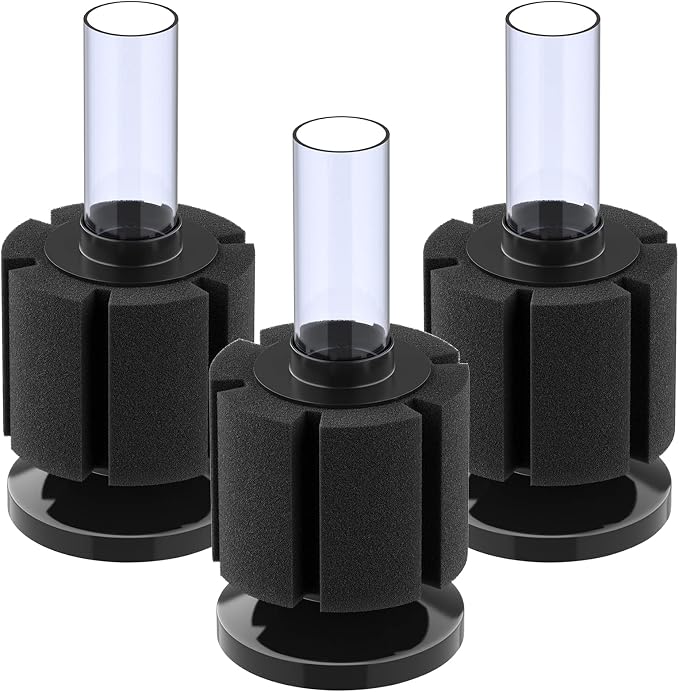 Pawfly 3 Pack Aquarium Sponge Filter Quiet Betta Fry Shrimp and Small Fish Foam by Pawfly