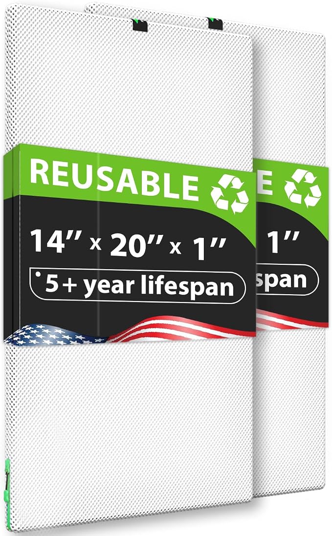 REair 14x20x1 Air filter Pro Kit, Washable and Reusable Air Filter 14x20x1 by Reair