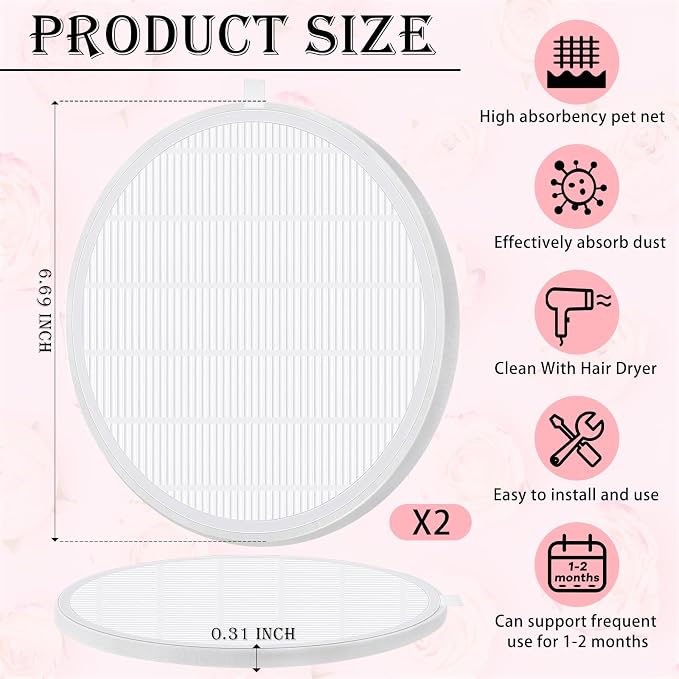 Juexica 2 Pcs Nail Dust Collector Filter Replacement No Spillin Reusable Nail - Image 2