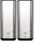 Tork Intuition Sensor Skincare Dispenser Stainless Steel S4, for Hand Soap and Hand Sanitizer, Image Range, 466101 (Pack of 2)