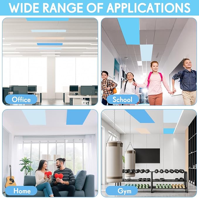 Outus 4 Pcs Fluorescent Light Cover Classroom Lighting Cover - Image 3