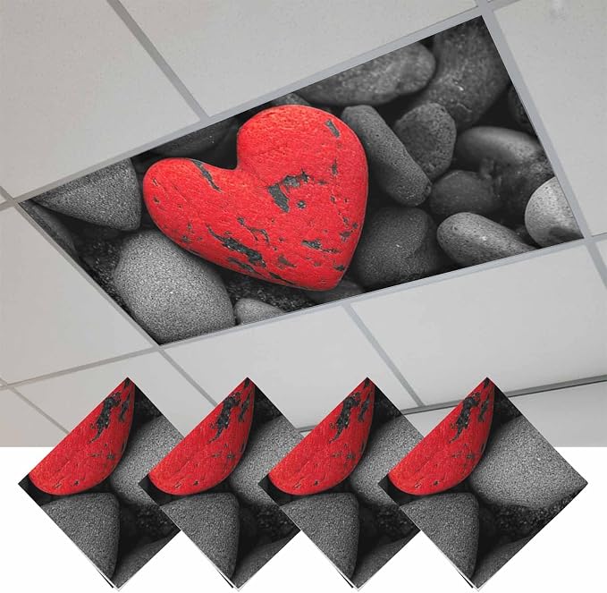 Fluorescent Light Covers for Ceiling Lights Love Heart Stone Magnetic Light by Home+L6