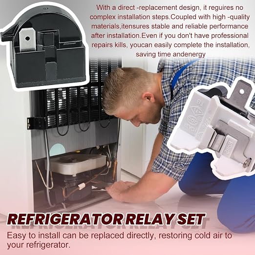 Refrigerator Compressor Relay and Overload Kit 2 Sets Refrigerator Starters - Image 4