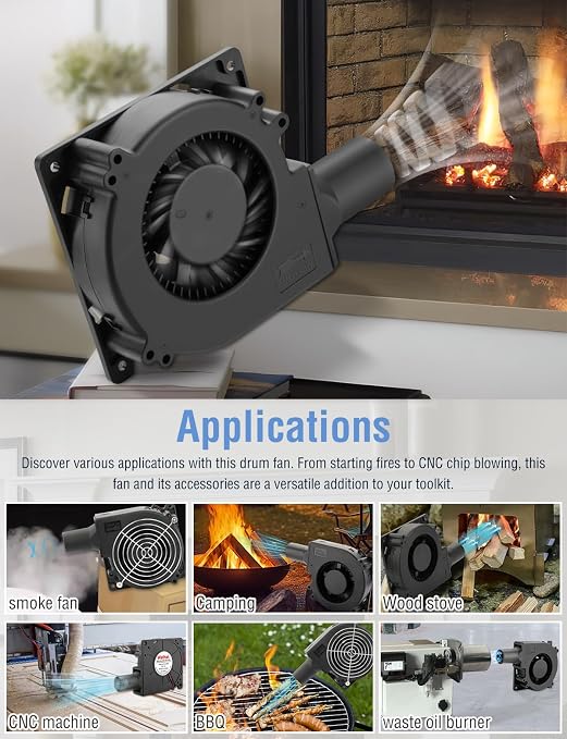 Wathai 120mm x 32mm Small Blower Fan 12V - Image 2
